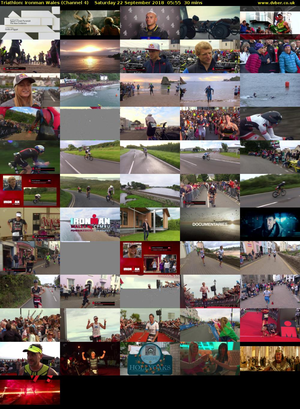 Triathlon: Ironman Wales (Channel 4) Saturday 22 September 2018 05:55 - 06:25