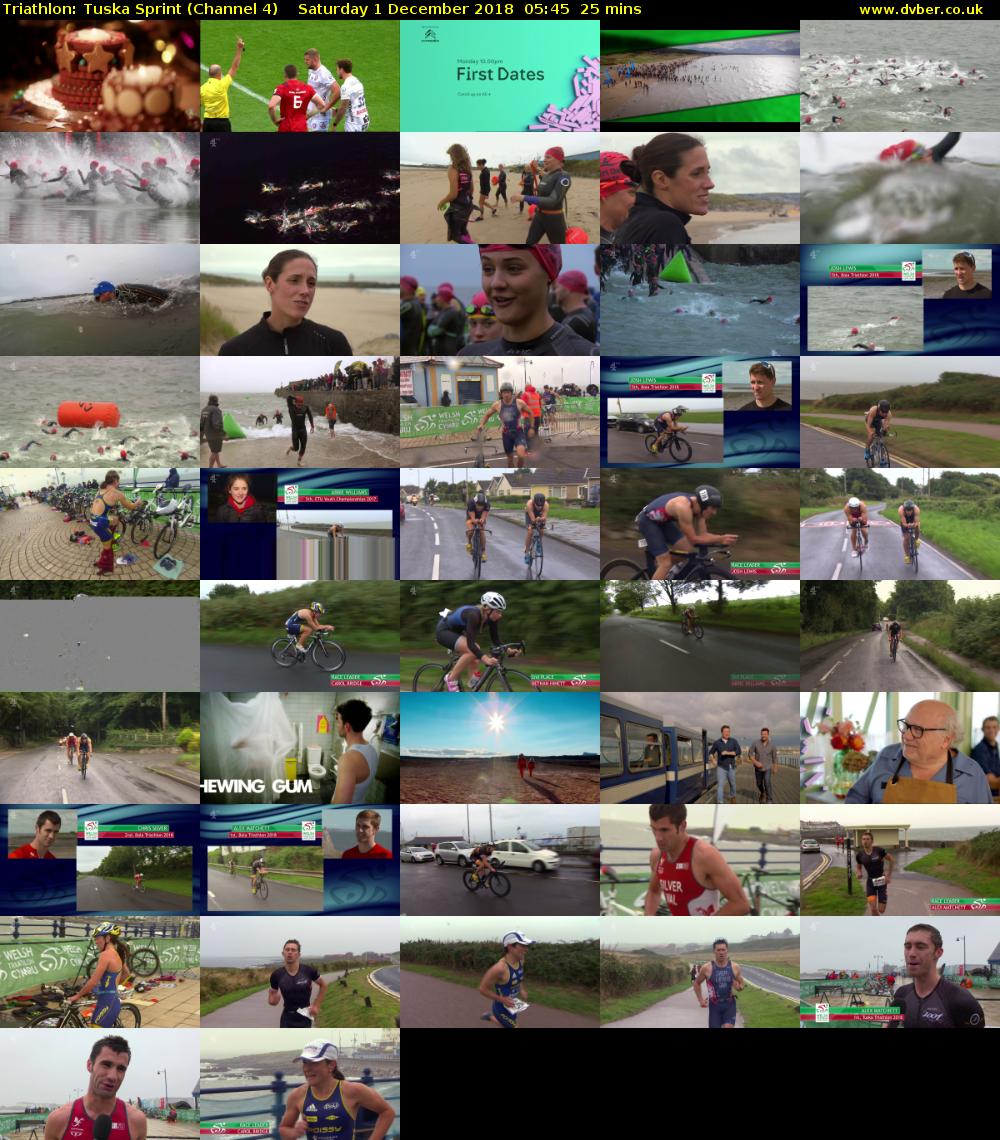 Triathlon: Tuska Sprint (Channel 4) Saturday 1 December 2018 05:45 - 06:10