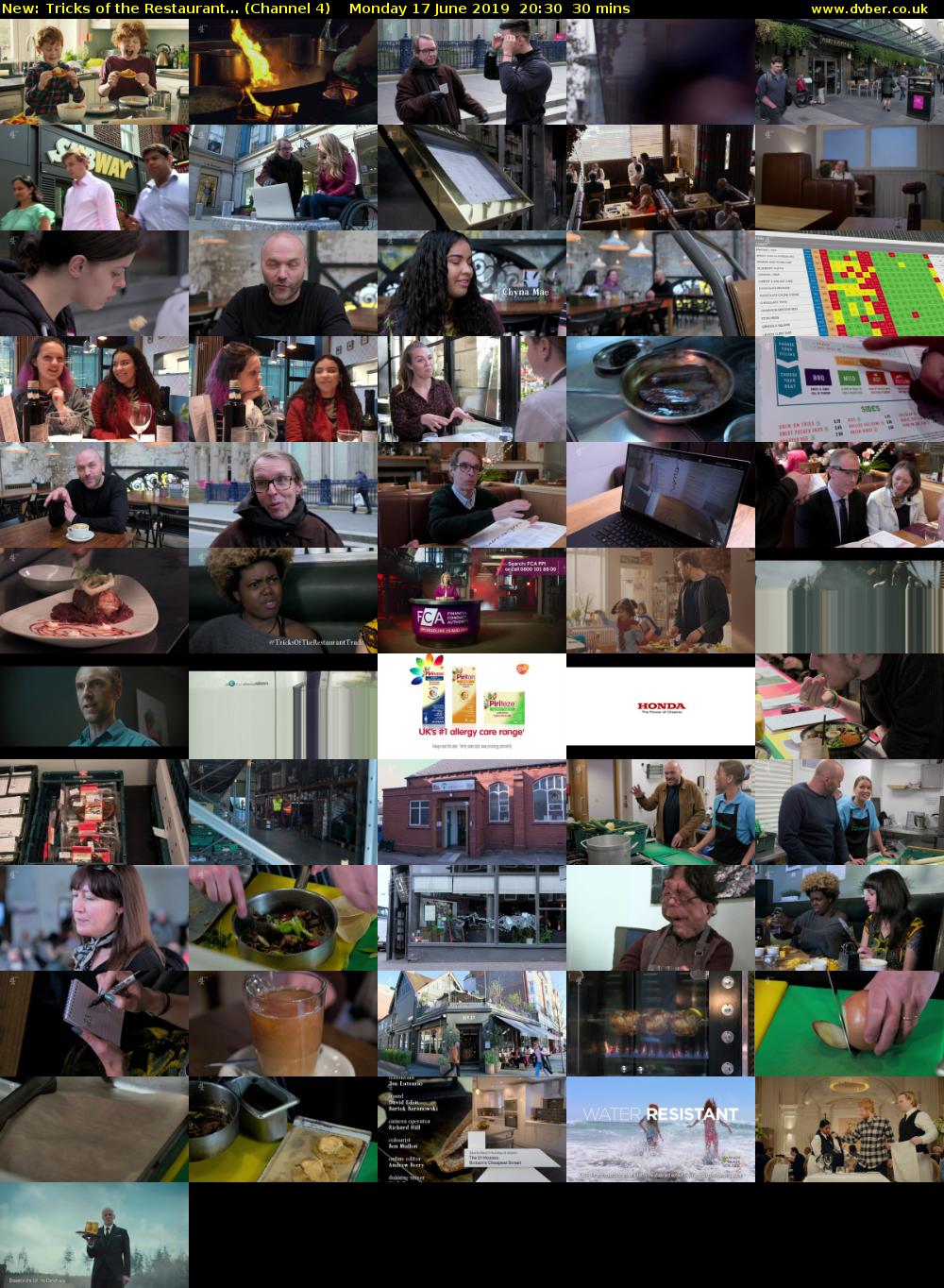 Tricks of the Restaurant... (Channel 4) Monday 17 June 2019 20:30 - 21:00