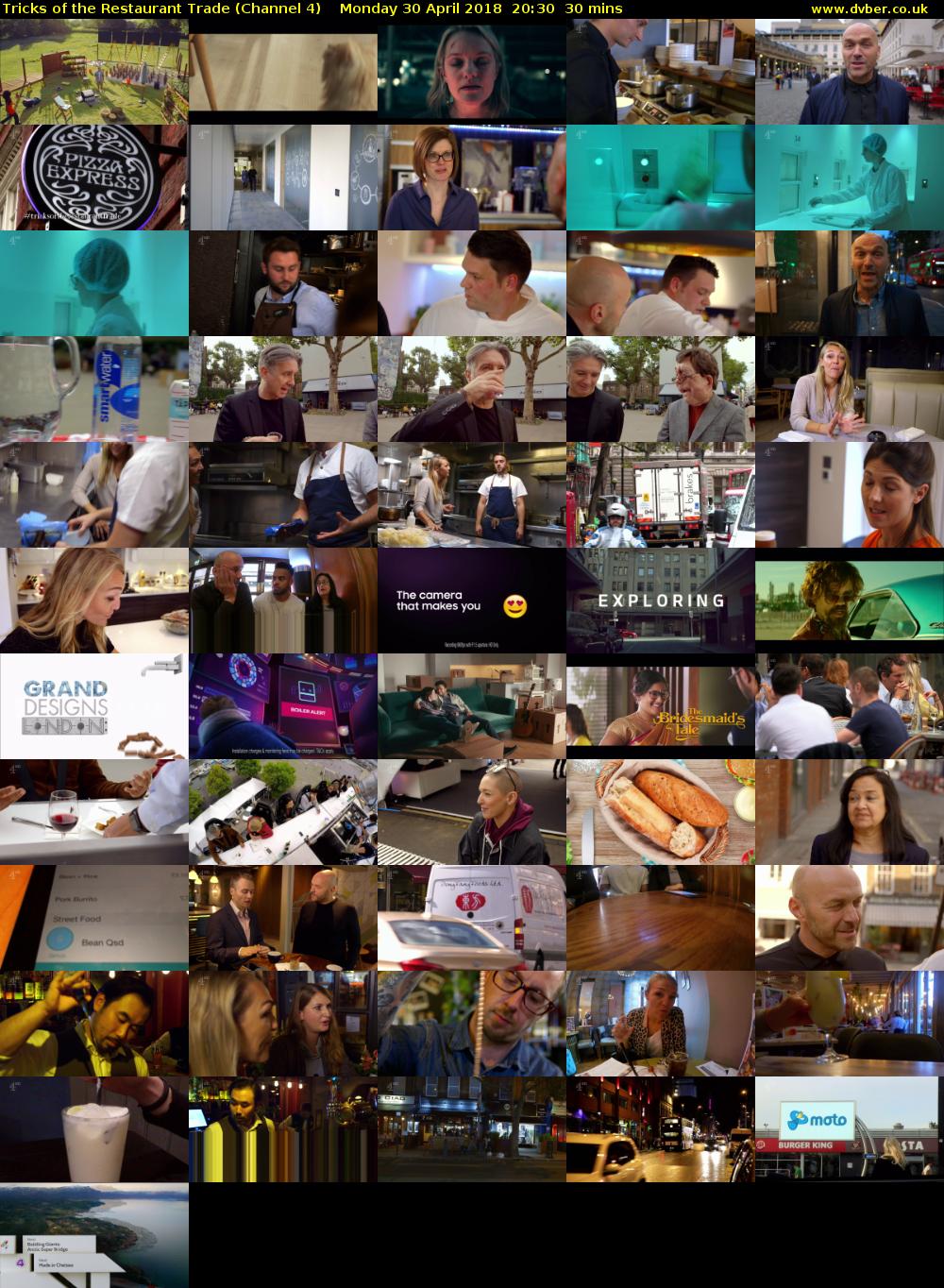 Tricks of the Restaurant Trade (Channel 4) Monday 30 April 2018 20:30 - 21:00