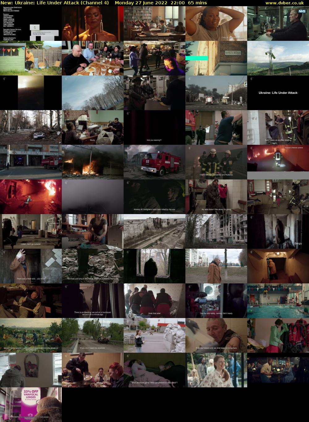 Ukraine: Life Under Attack (Channel 4) Monday 27 June 2022 22:00 - 23:05