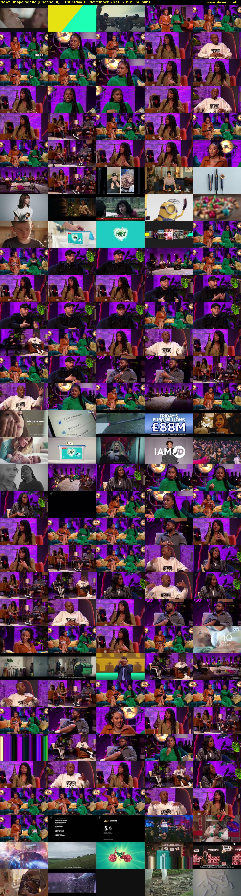 Unapologetic (Channel 4) Thursday 11 November 2021 23:05 - 00:05