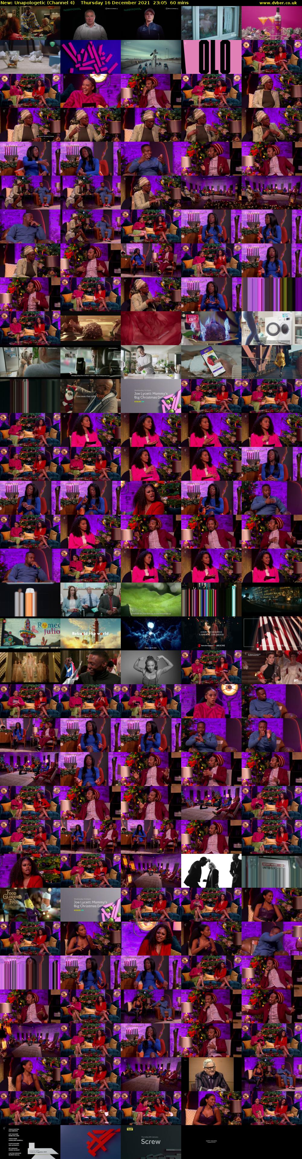 Unapologetic (Channel 4) Thursday 16 December 2021 23:05 - 00:05