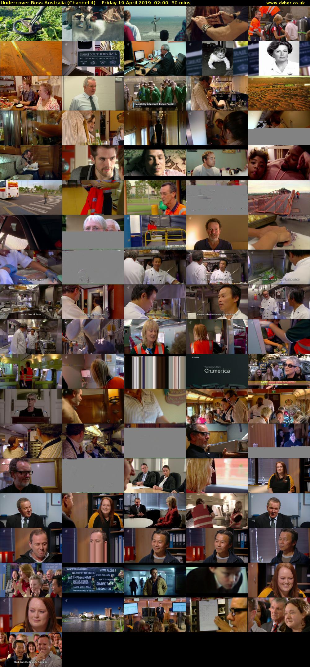 Undercover Boss Australia (Channel 4) Friday 19 April 2019 02:00 - 02:50