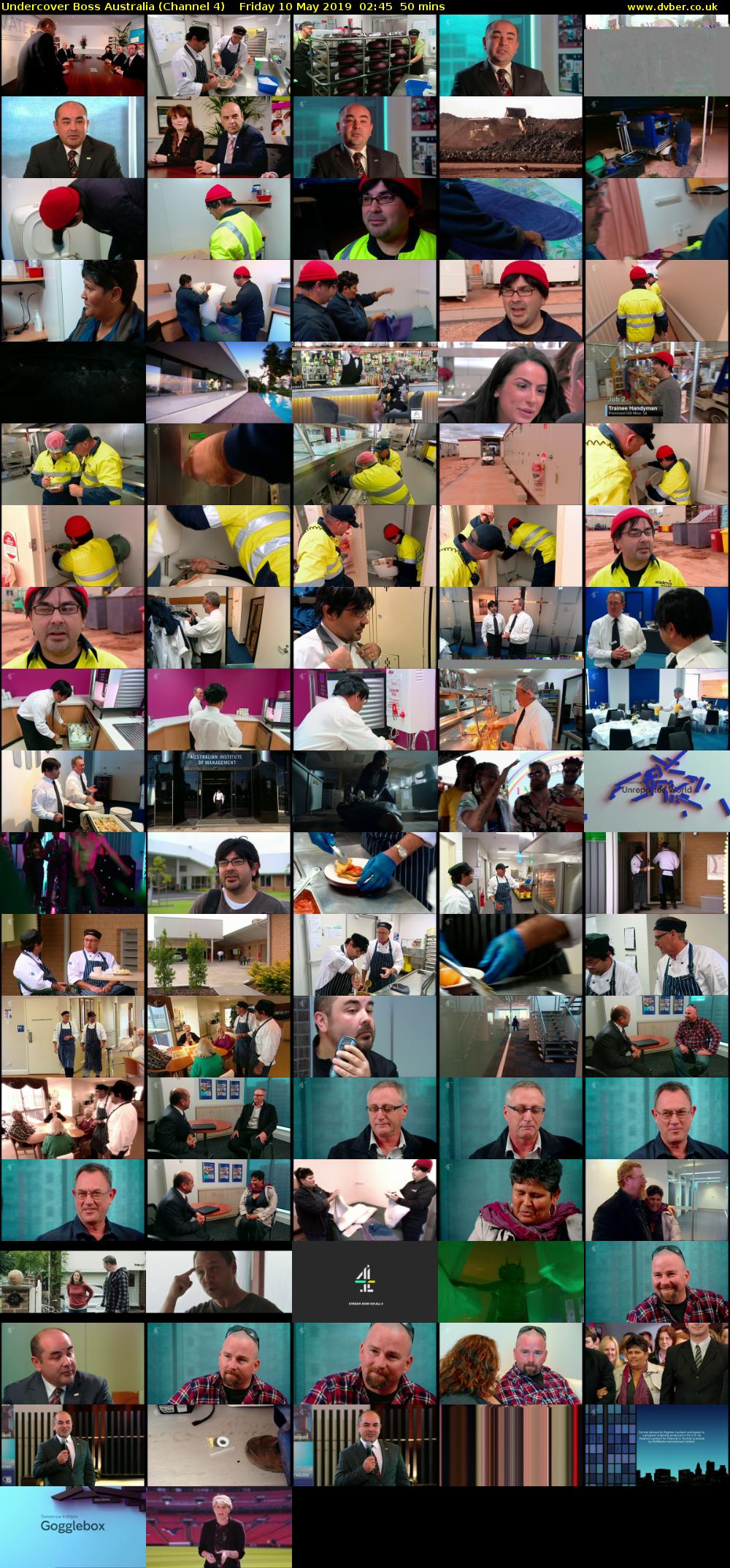 Undercover Boss Australia (Channel 4) Friday 10 May 2019 02:45 - 03:35