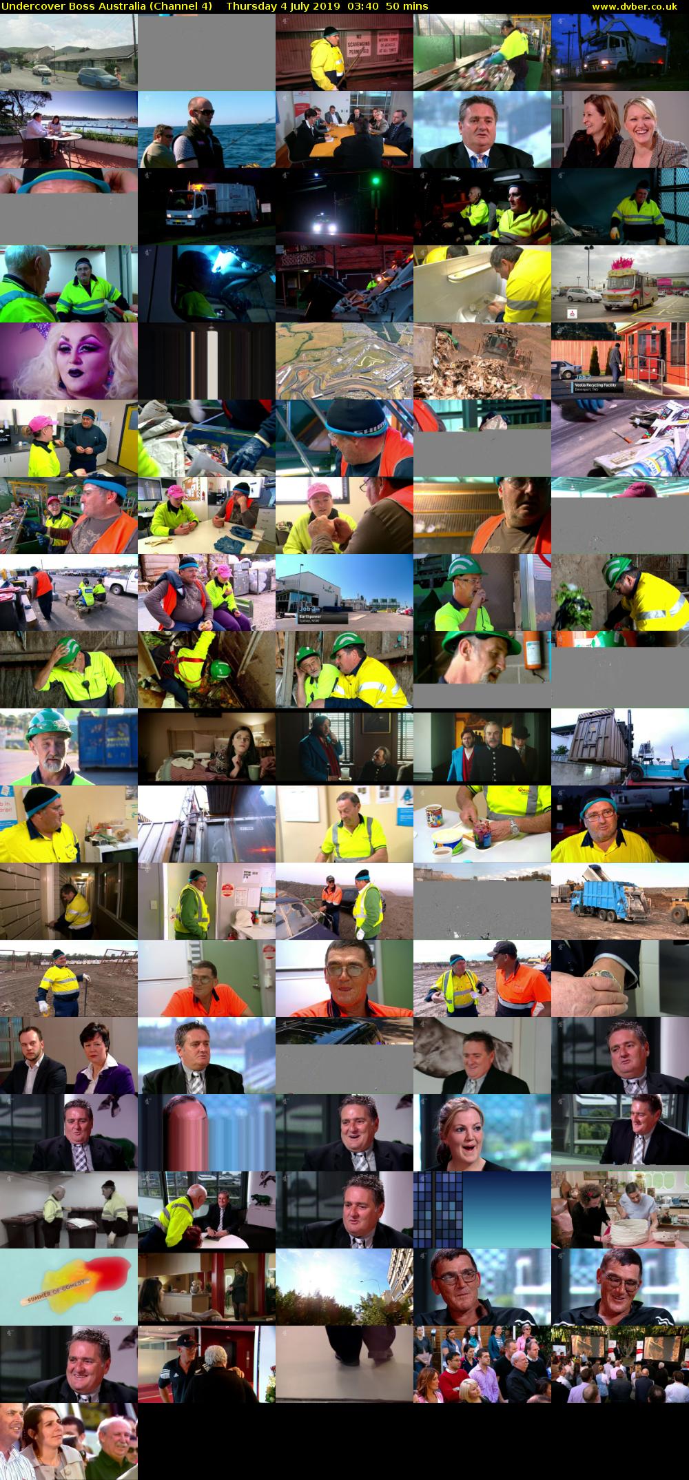 Undercover Boss Australia (Channel 4) Thursday 4 July 2019 03:40 - 04:30