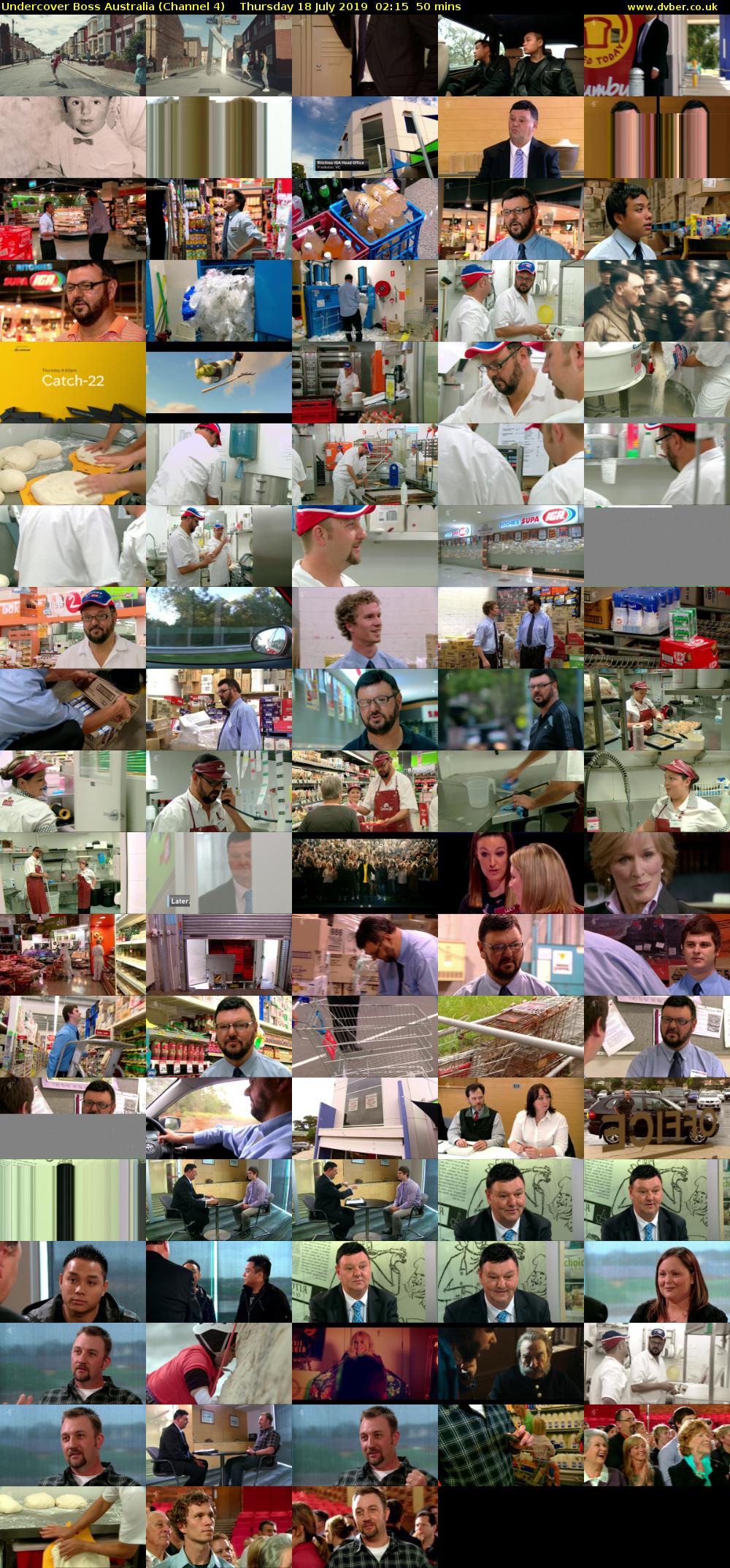 Undercover Boss Australia (Channel 4) Thursday 18 July 2019 02:15 - 03:05