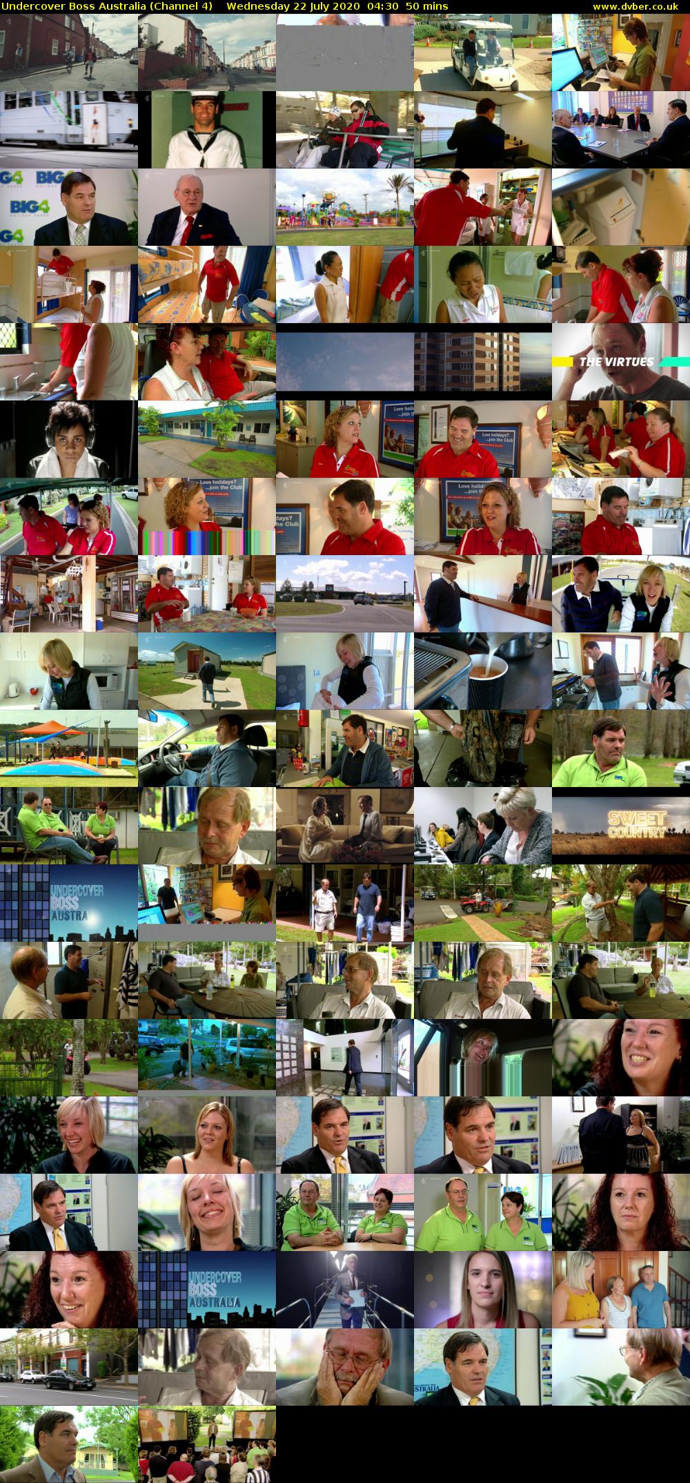 Undercover Boss Australia (Channel 4) Wednesday 22 July 2020 04:30 - 05:20