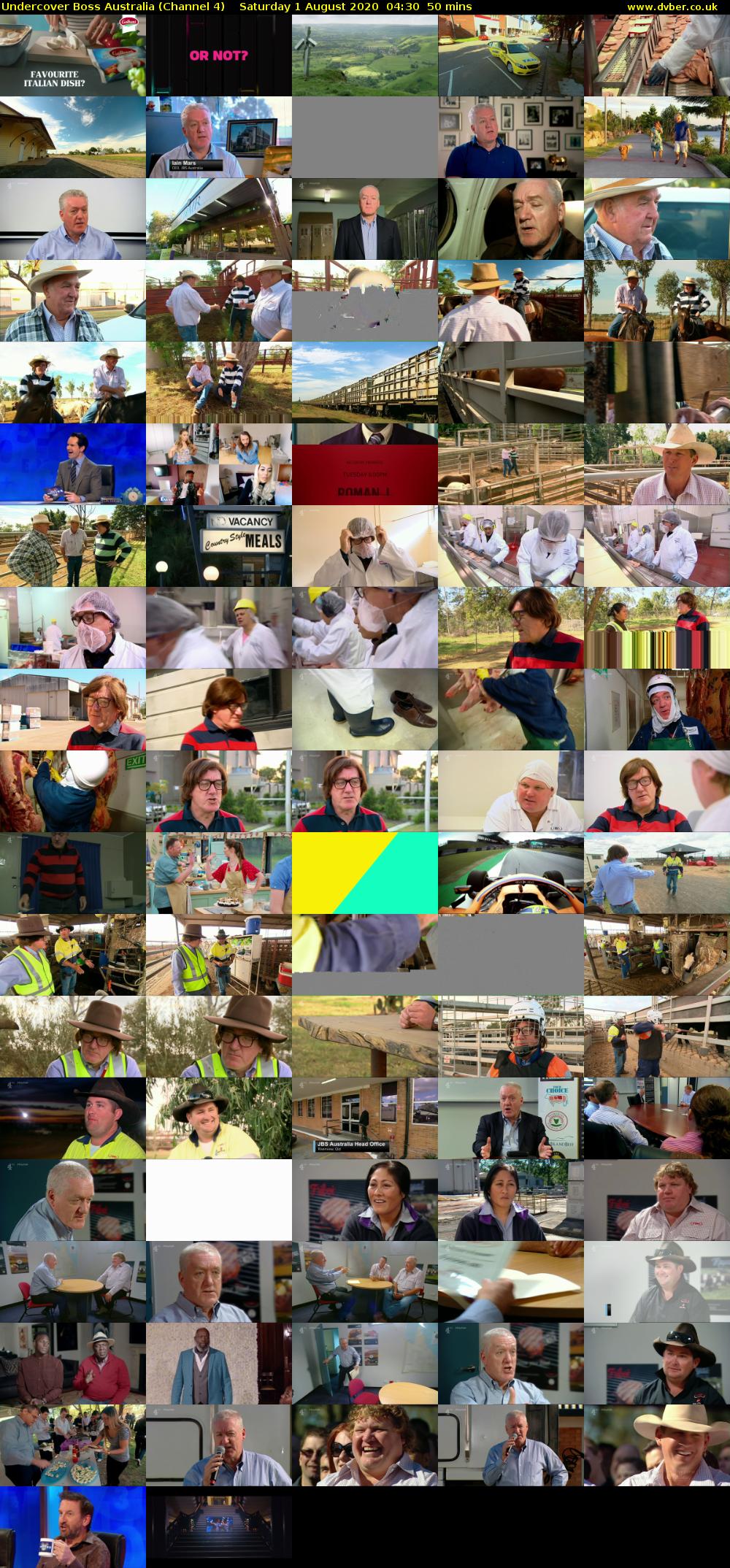 Undercover Boss Australia (Channel 4) Saturday 1 August 2020 04:30 - 05:20