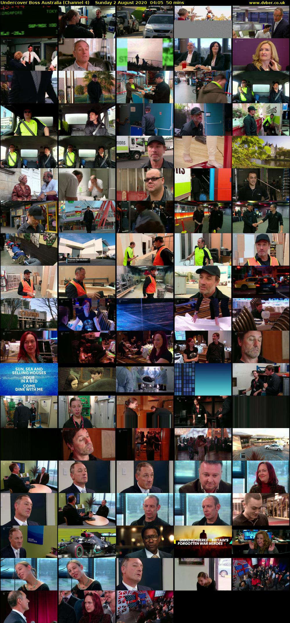 Undercover Boss Australia (Channel 4) Sunday 2 August 2020 04:05 - 04:55