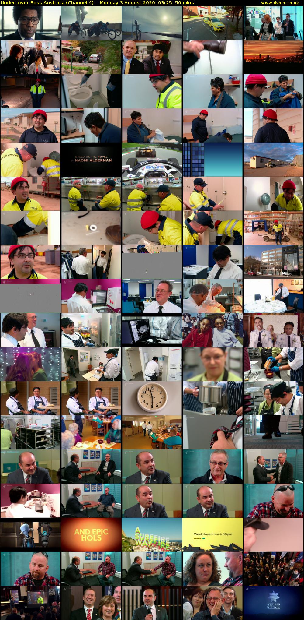 Undercover Boss Australia (Channel 4) Monday 3 August 2020 03:25 - 04:15