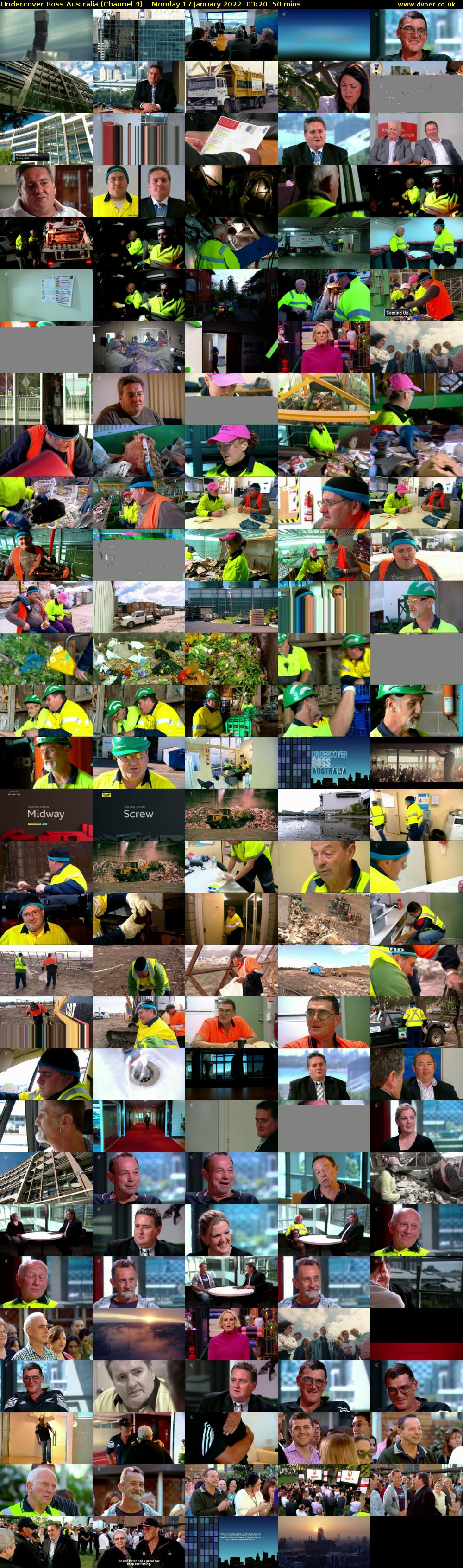 Undercover Boss Australia (Channel 4) Monday 17 January 2022 03:20 - 04:10