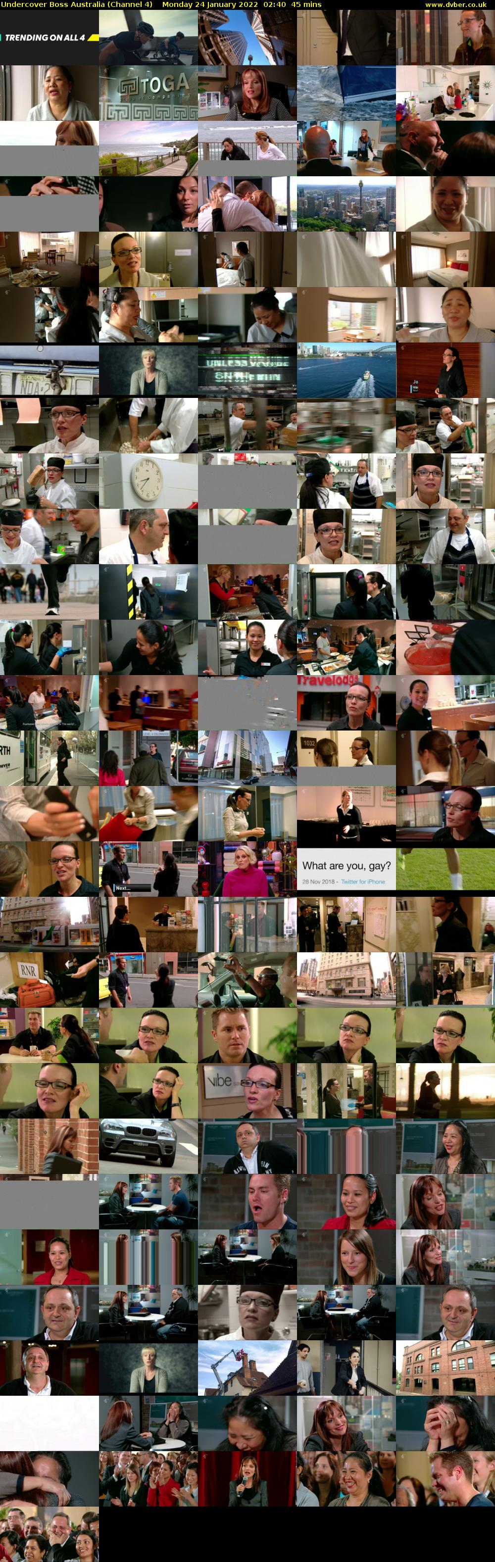 Undercover Boss Australia (Channel 4) Monday 24 January 2022 02:40 - 03:25