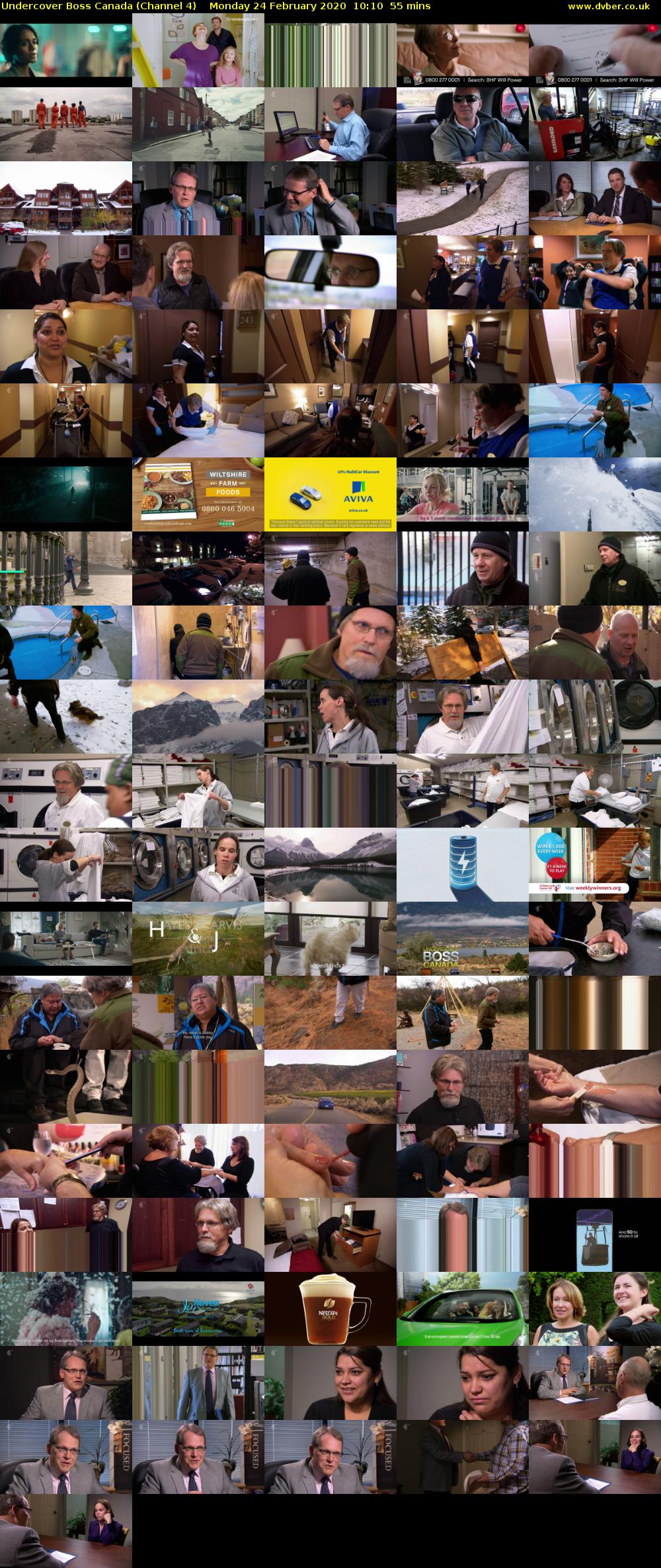 Undercover Boss Canada (Channel 4) Monday 24 February 2020 10:10 - 11:05
