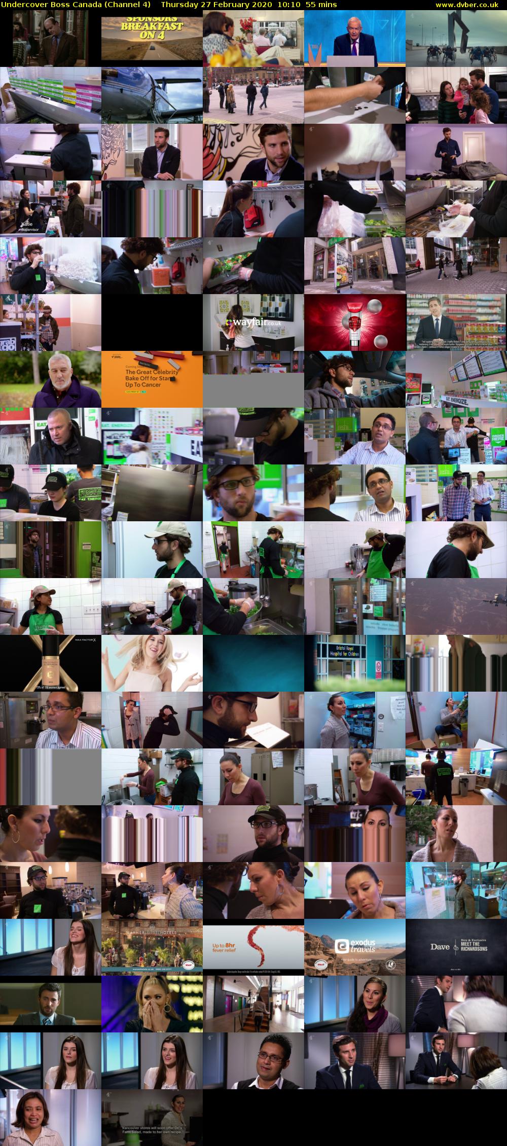 Undercover Boss Canada (Channel 4) Thursday 27 February 2020 10:10 - 11:05