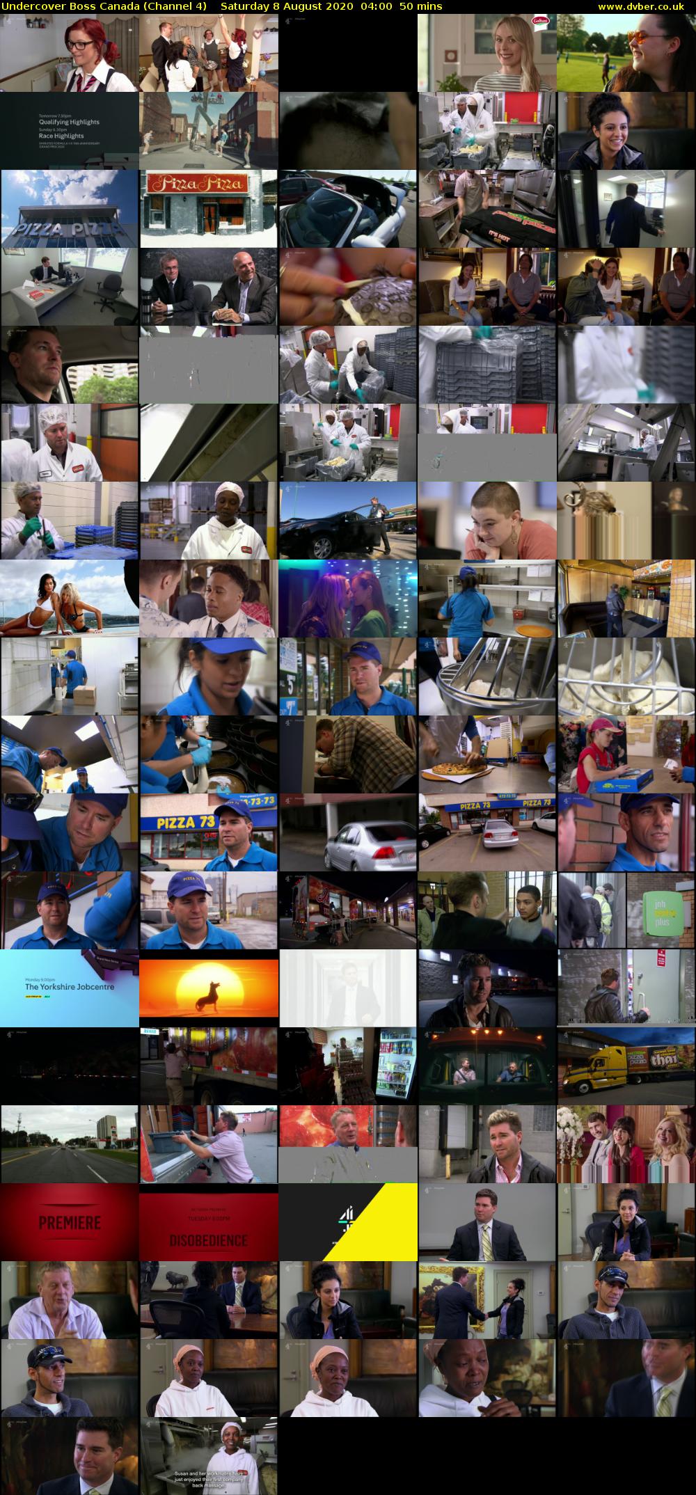 Undercover Boss Canada (Channel 4) Saturday 8 August 2020 04:00 - 04:50