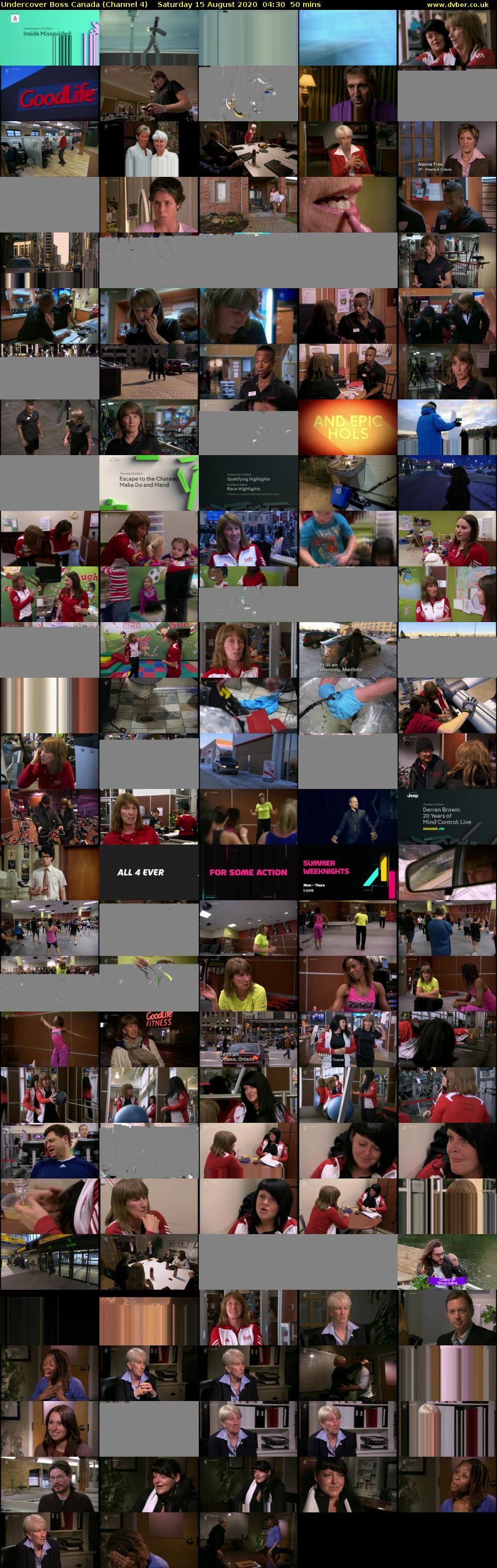 Undercover Boss Canada (Channel 4) Saturday 15 August 2020 04:30 - 05:20