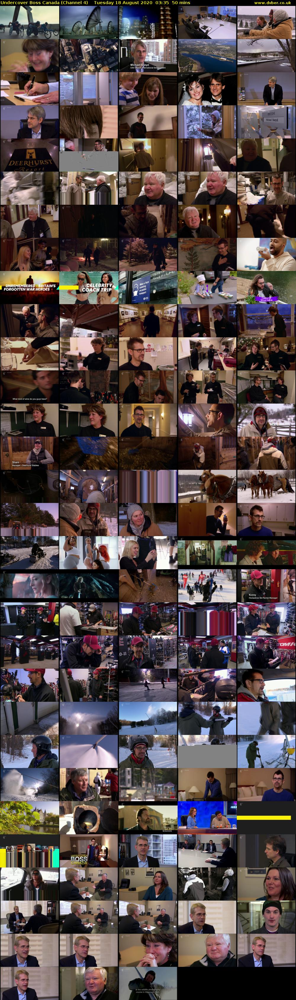 Undercover Boss Canada (Channel 4) Tuesday 18 August 2020 03:35 - 04:25