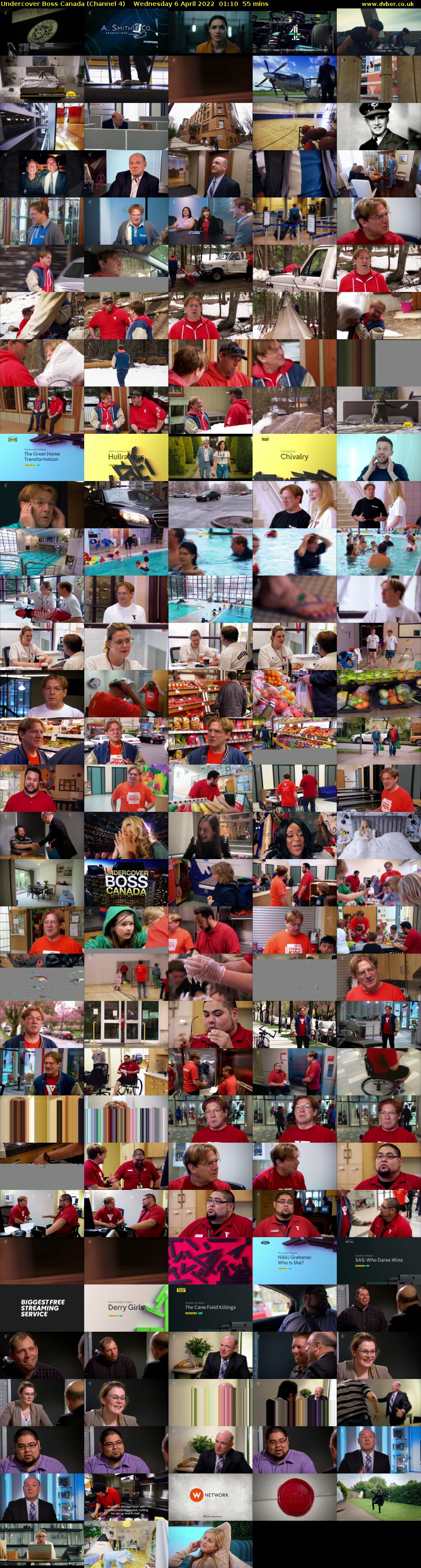 Undercover Boss Canada (Channel 4) Wednesday 6 April 2022 01:10 - 02:05