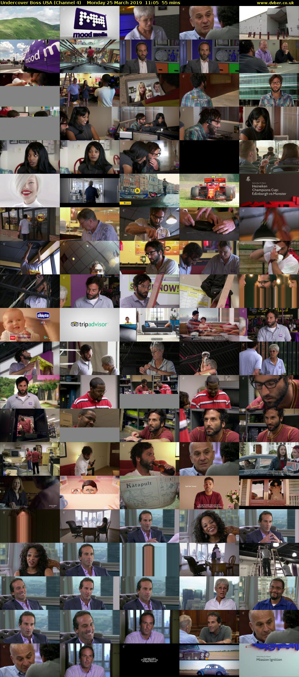 Undercover Boss USA (Channel 4) Monday 25 March 2019 11:05 - 12:00