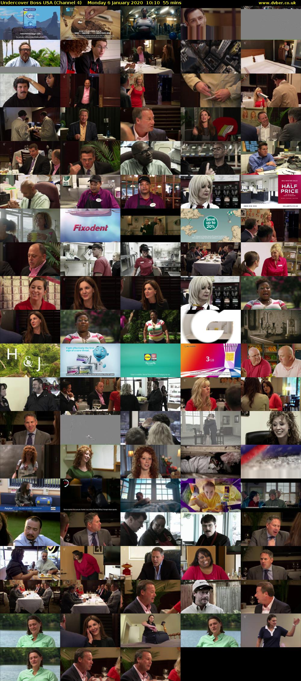 Undercover Boss USA (Channel 4) Monday 6 January 2020 10:10 - 11:05