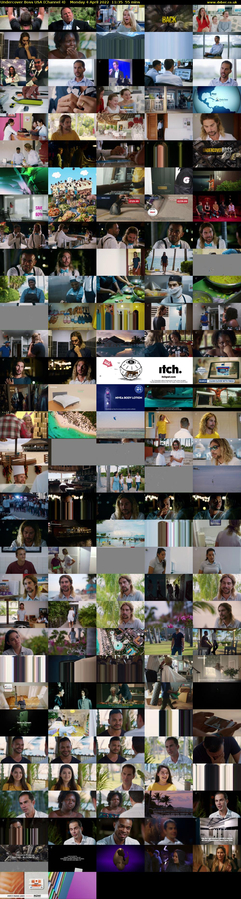 Undercover Boss USA (Channel 4) Monday 4 April 2022 11:35 - 12:30