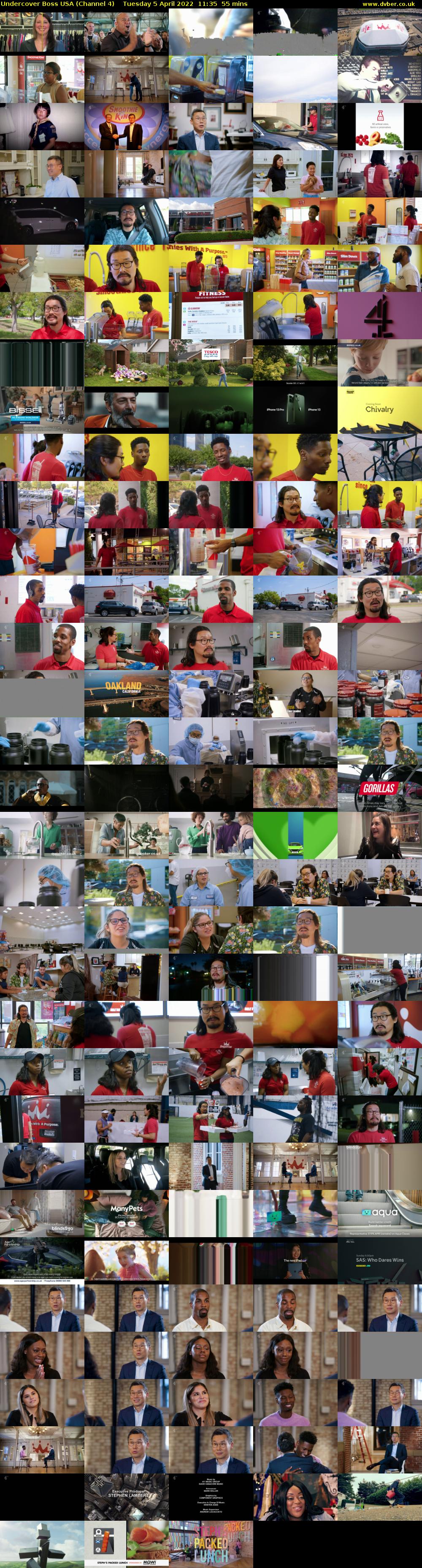 Undercover Boss USA (Channel 4) Tuesday 5 April 2022 11:35 - 12:30