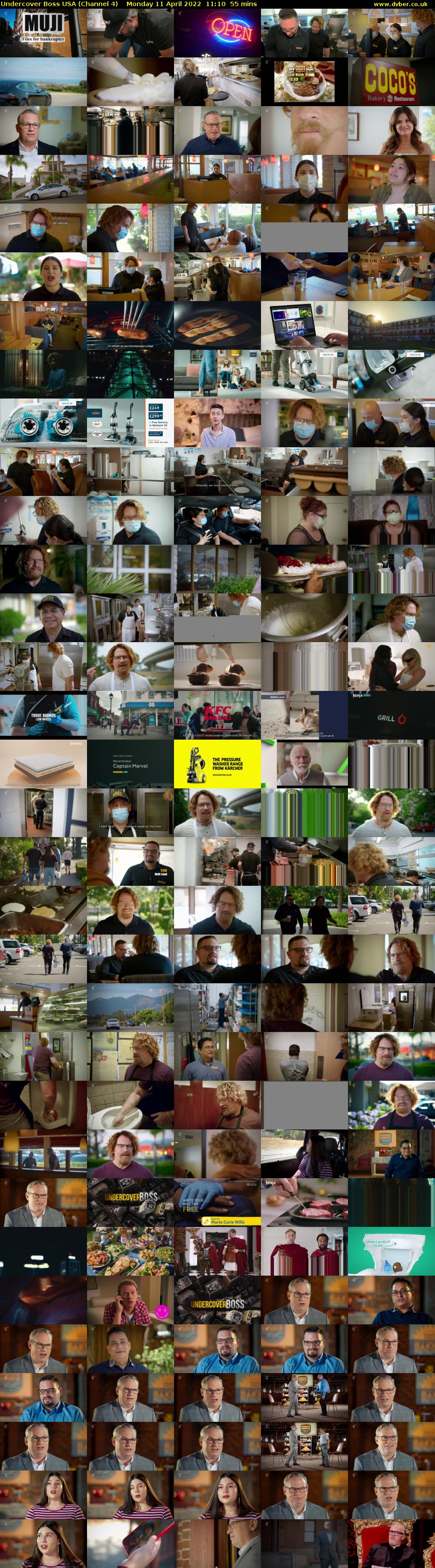 Undercover Boss USA (Channel 4) Monday 11 April 2022 11:10 - 12:05