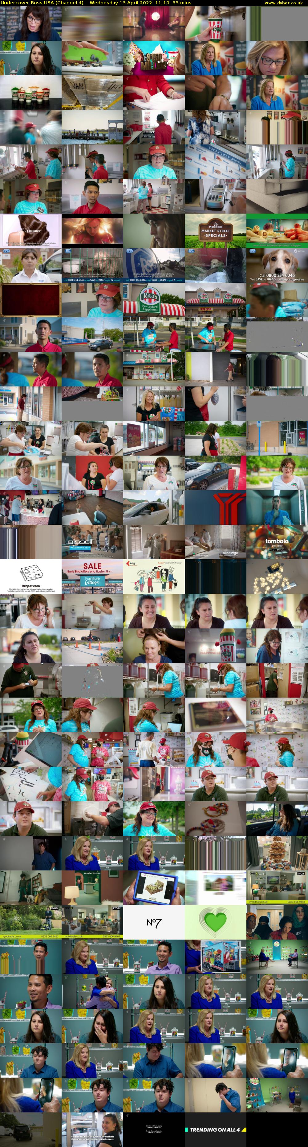 Undercover Boss USA (Channel 4) Wednesday 13 April 2022 11:10 - 12:05