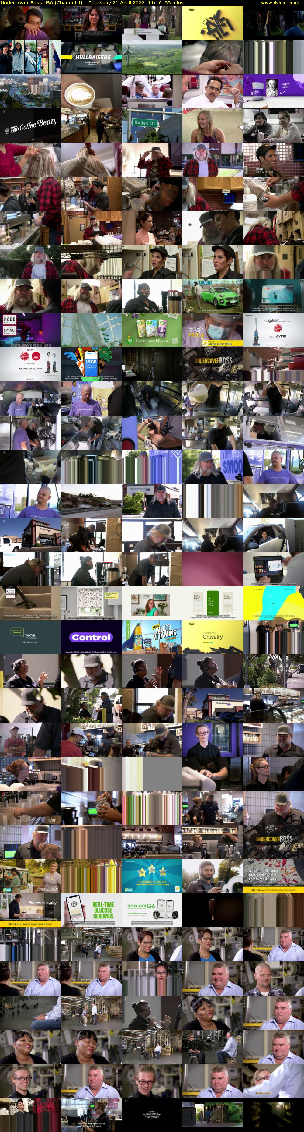 Undercover Boss USA (Channel 4) Thursday 21 April 2022 11:10 - 12:05