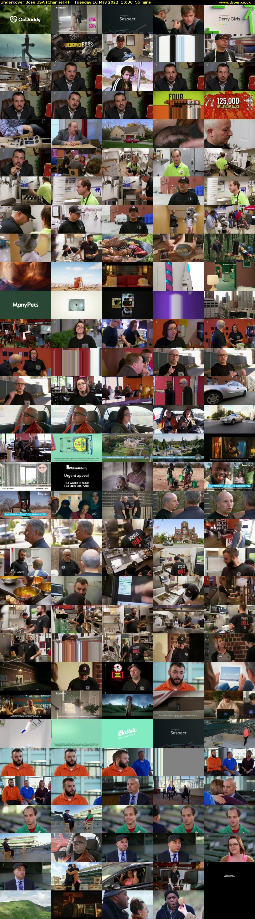Undercover Boss USA (Channel 4) Tuesday 10 May 2022 10:30 - 11:25