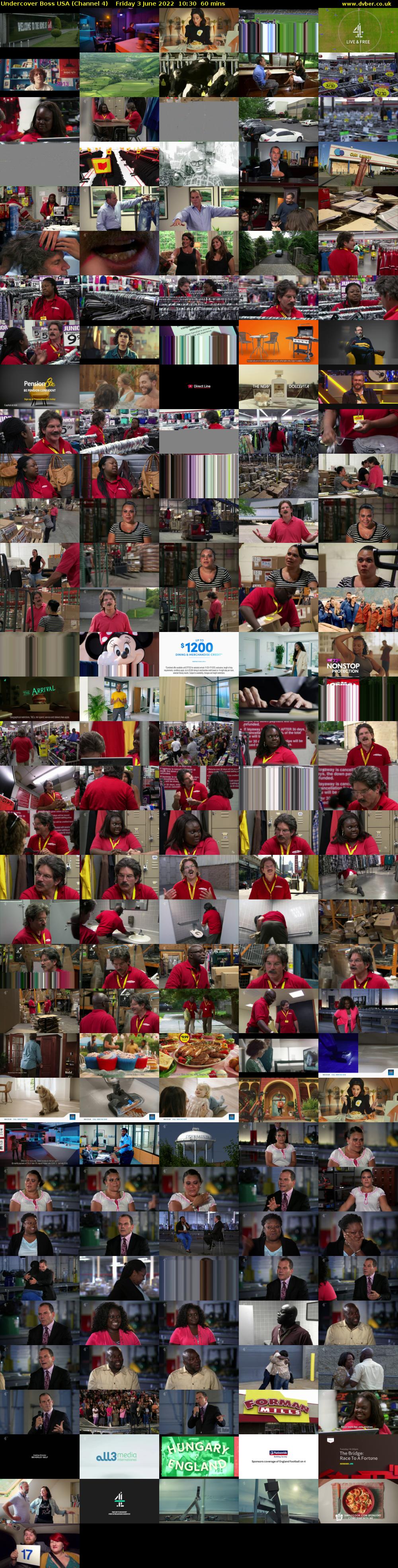 Undercover Boss USA (Channel 4) Friday 3 June 2022 10:30 - 11:30