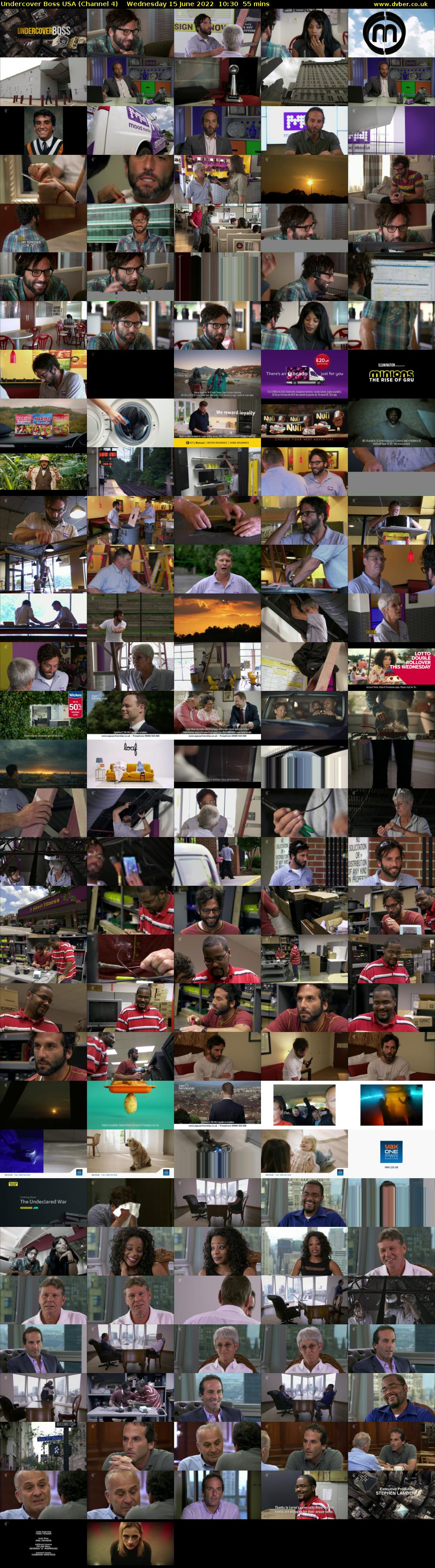 Undercover Boss USA (Channel 4) Wednesday 15 June 2022 10:30 - 11:25