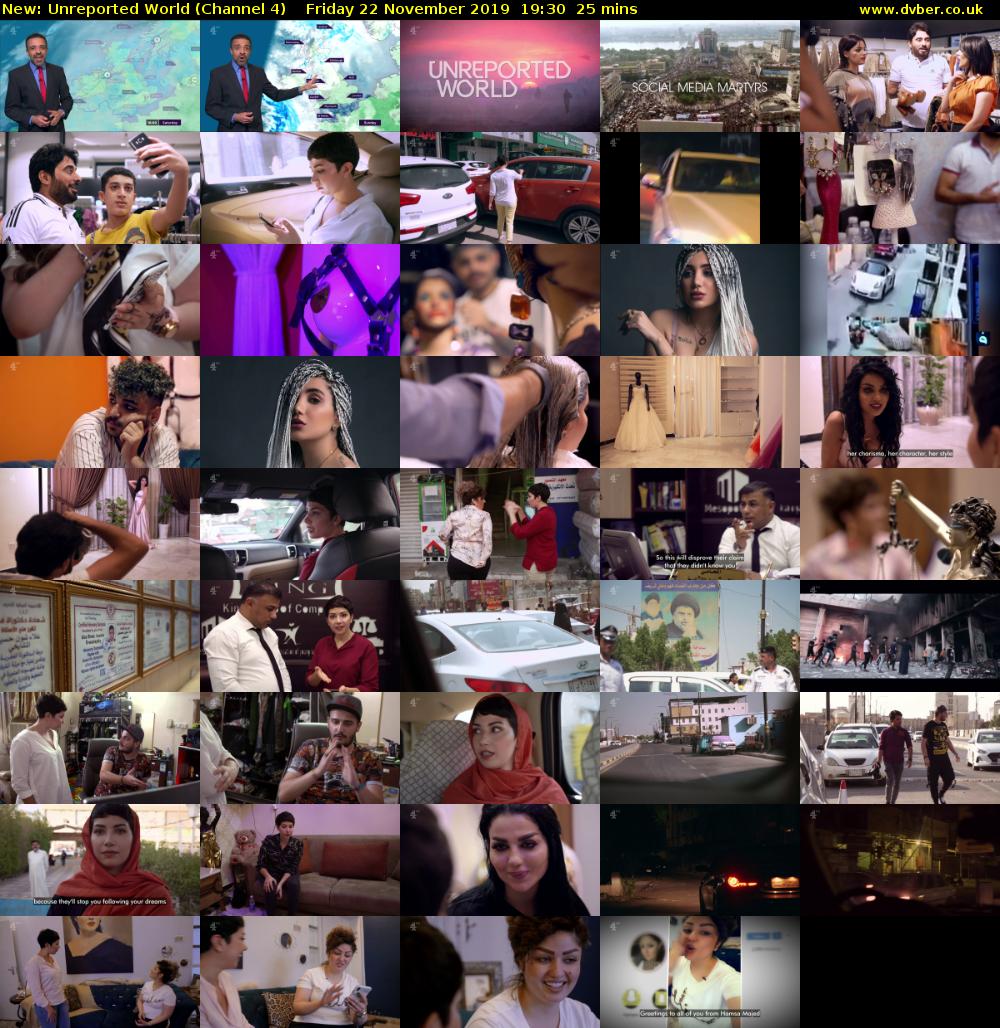 Unreported World (Channel 4) Friday 22 November 2019 19:30 - 19:55