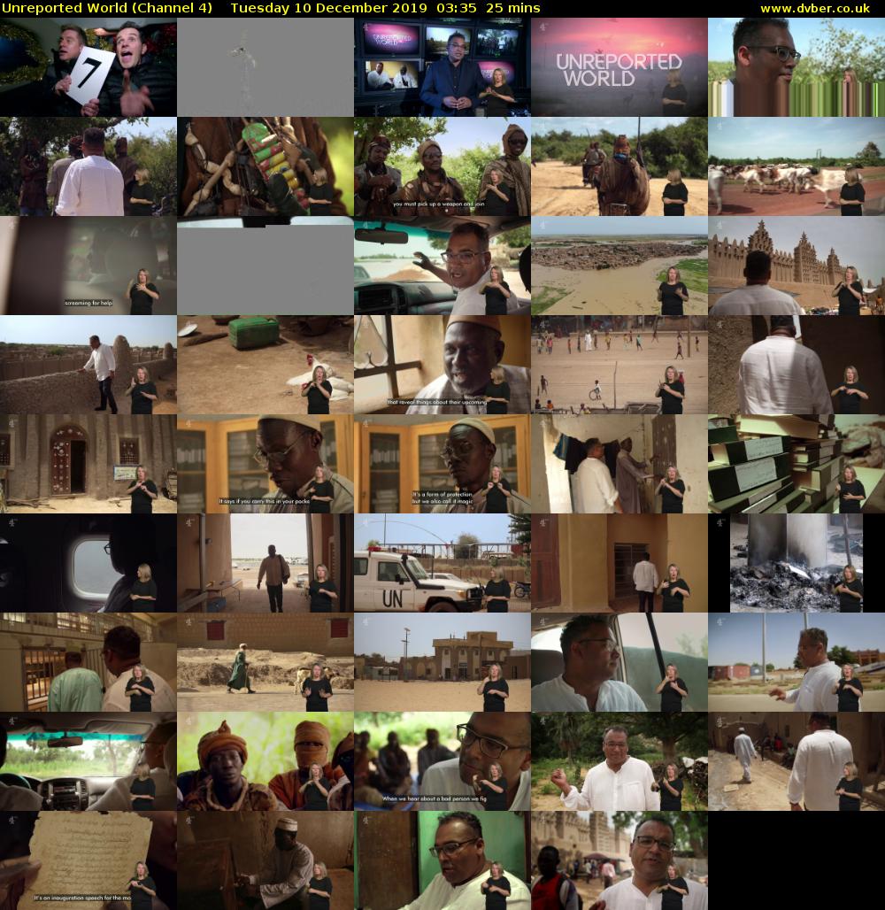 Unreported World (Channel 4) Tuesday 10 December 2019 03:35 - 04:00