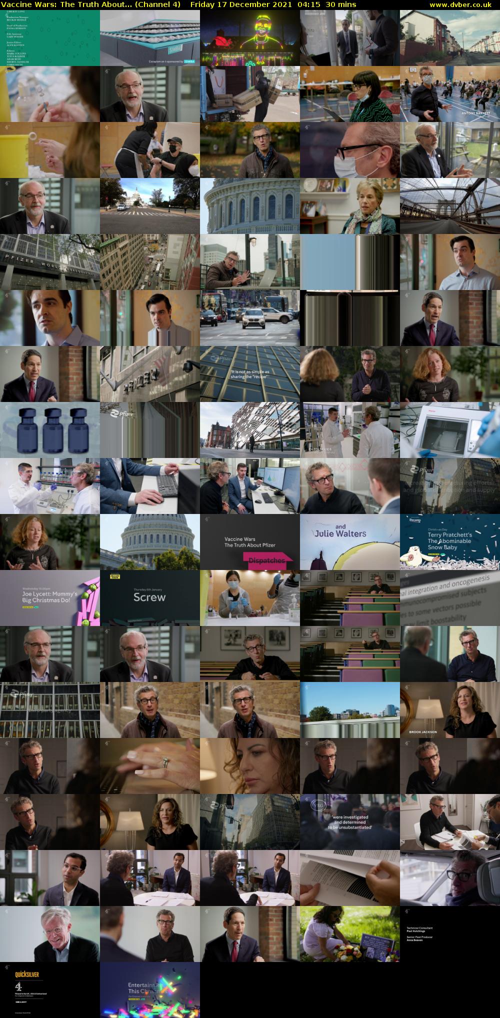 Vaccine Wars: The Truth About... (Channel 4) Friday 17 December 2021 04:15 - 04:45