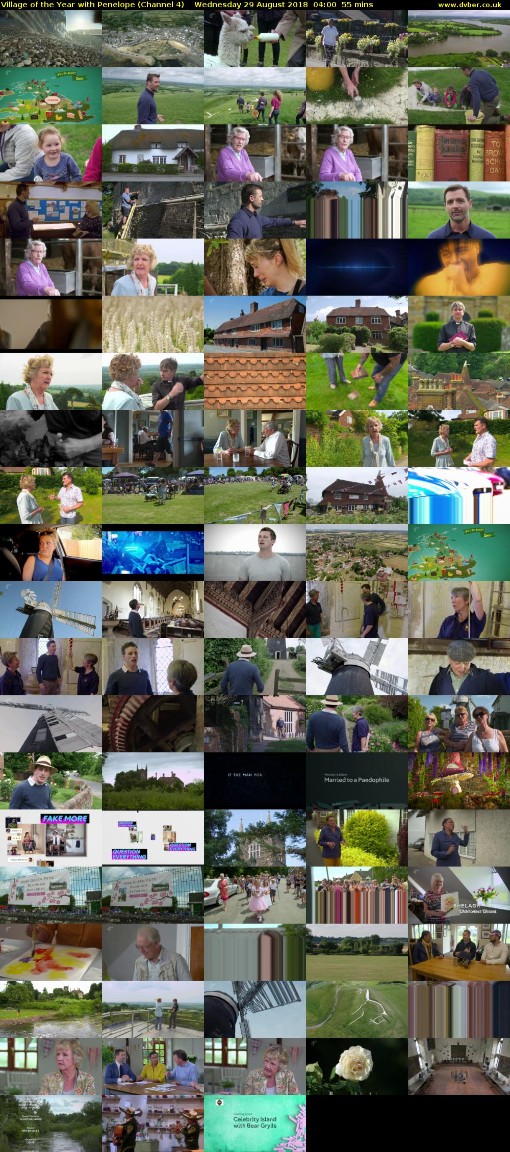 Village of the Year with Penelope (Channel 4) Wednesday 29 August 2018 04:00 - 04:55