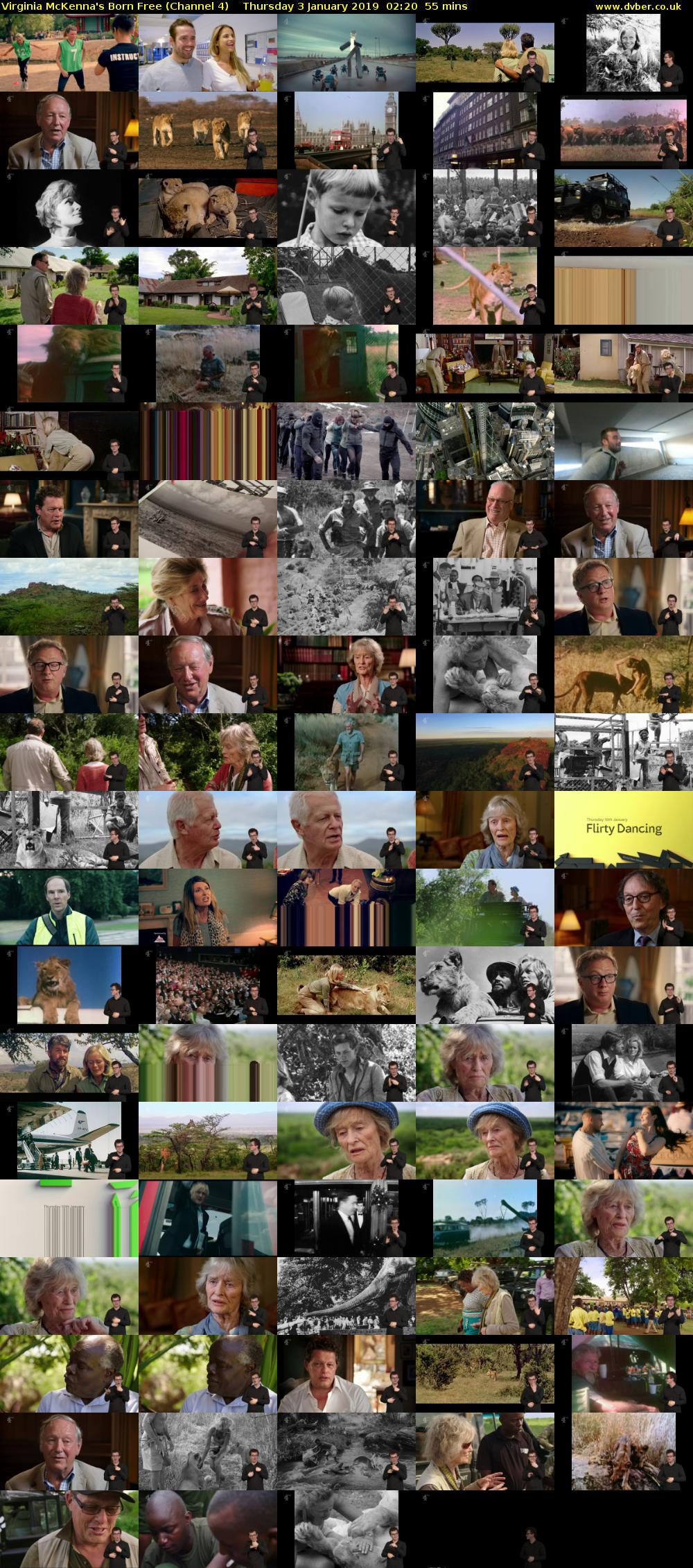 Virginia McKenna's Born Free (Channel 4) Thursday 3 January 2019 02:20 - 03:15