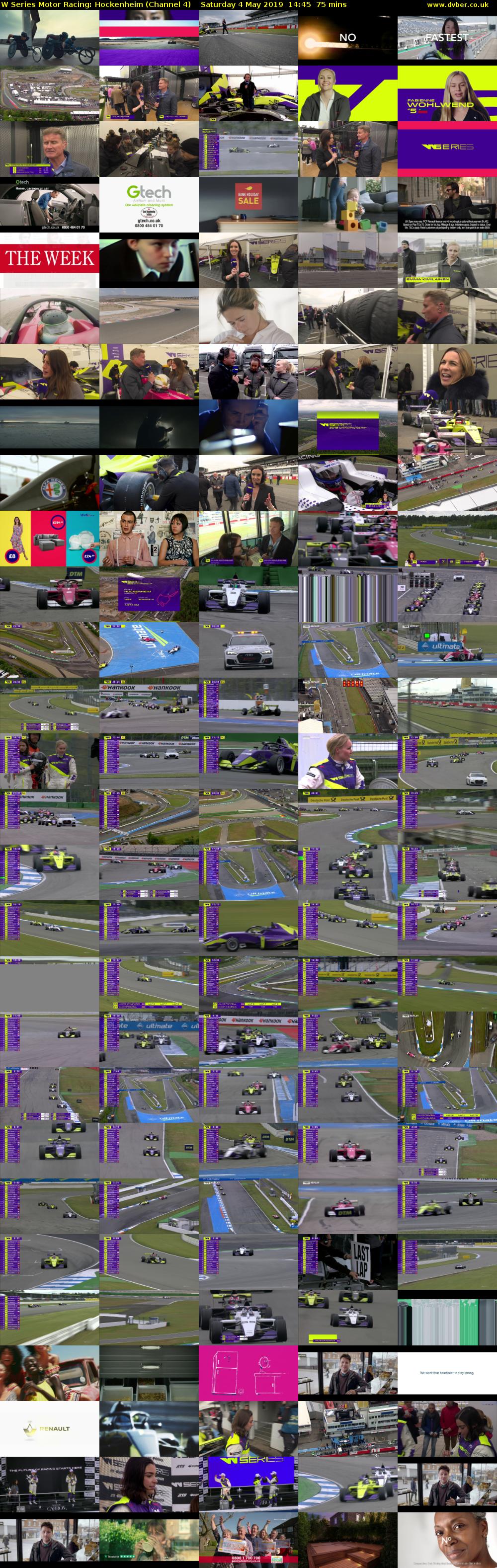 W Series Motor Racing: Hockenheim (Channel 4) Saturday 4 May 2019 14:45 - 16:00