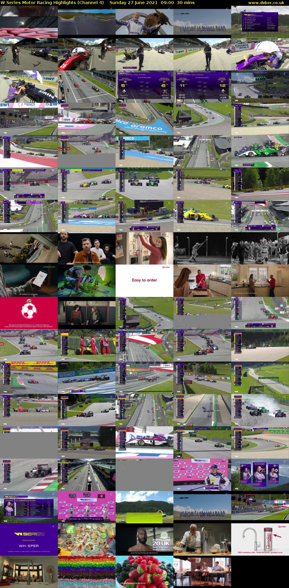 W Series Motor Racing Highlights (Channel 4) Sunday 27 June 2021 09:00 - 09:30