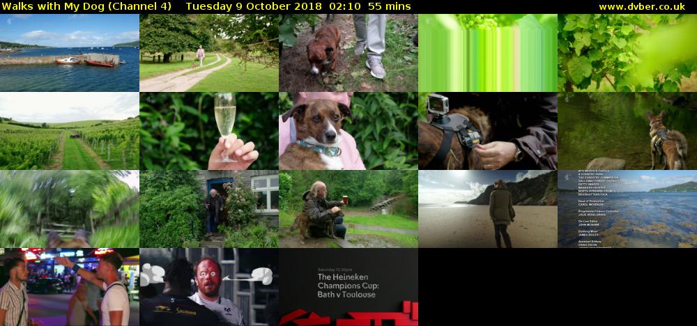 Walks with My Dog (Channel 4) Tuesday 9 October 2018 02:10 - 03:05