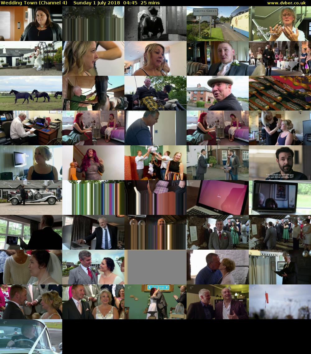 Wedding Town (Channel 4) Sunday 1 July 2018 04:45 - 05:10