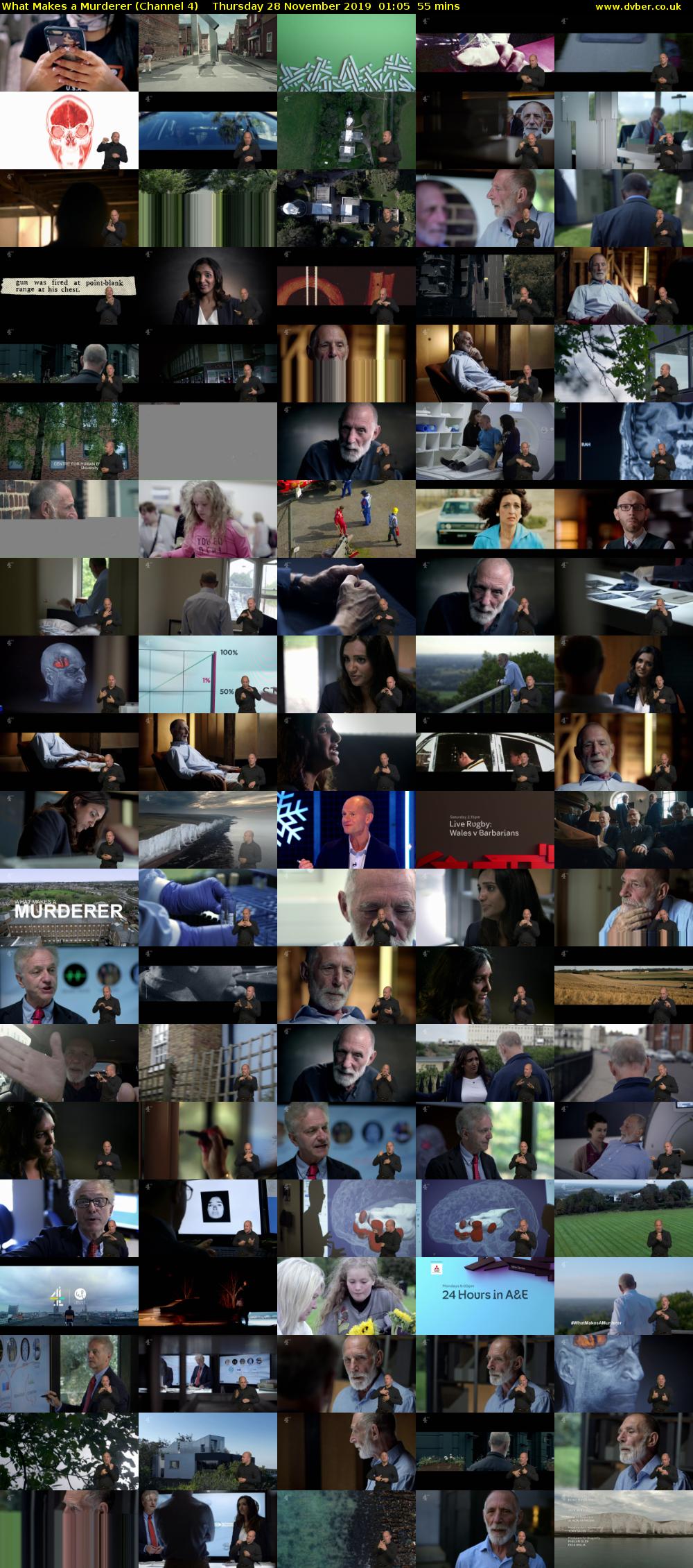 What Makes a Murderer (Channel 4) Thursday 28 November 2019 01:05 - 02:00