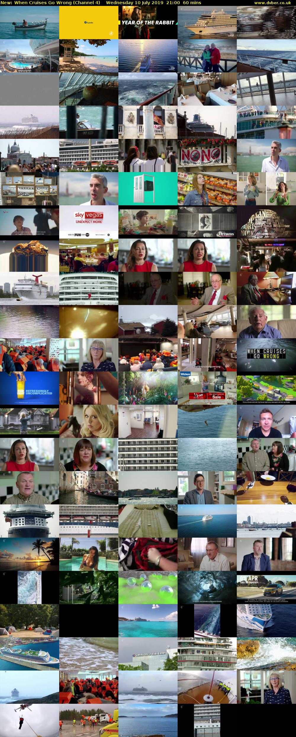 When Cruises Go Wrong (Channel 4) Wednesday 10 July 2019 21:00 - 22:00