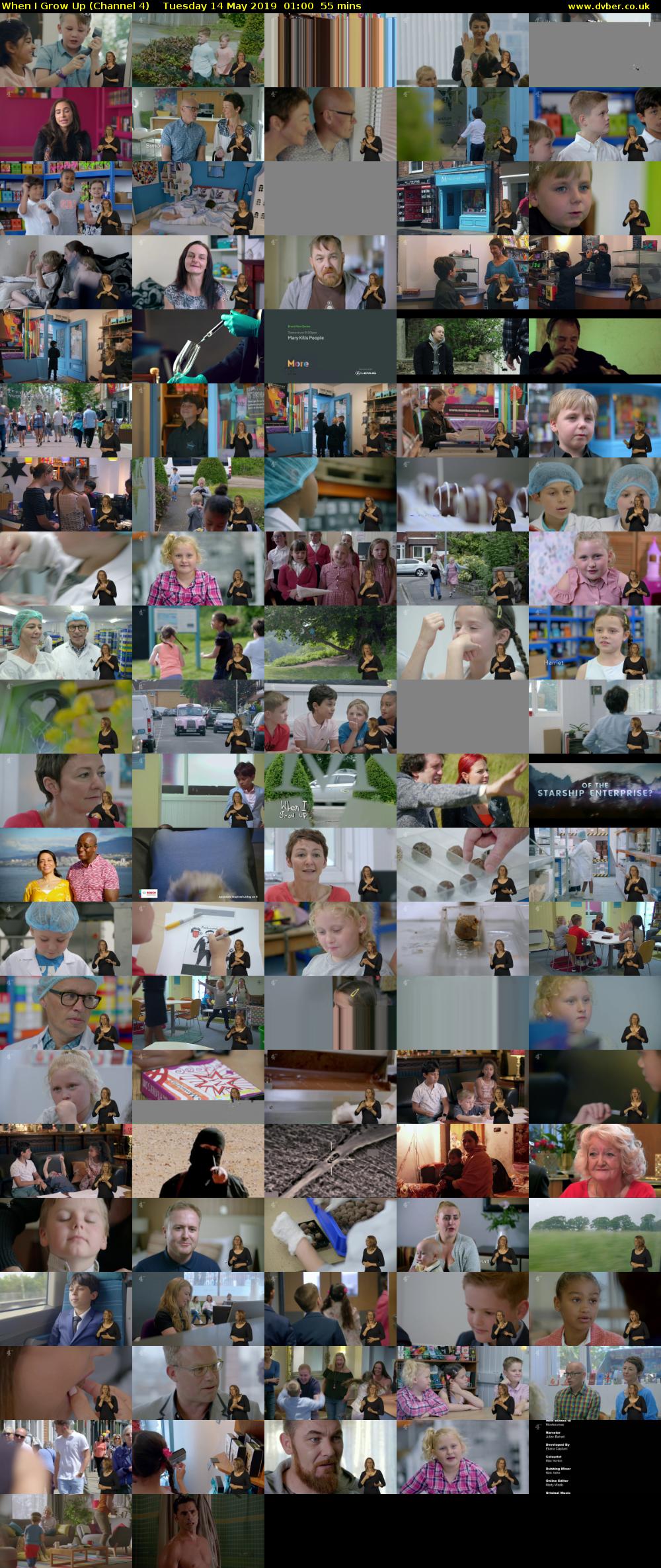 When I Grow Up (Channel 4) Tuesday 14 May 2019 01:00 - 01:55