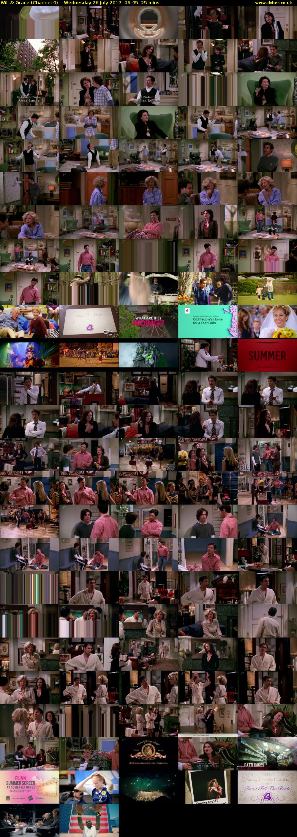Will & Grace (Channel 4) Wednesday 26 July 2017 06:45 - 07:10