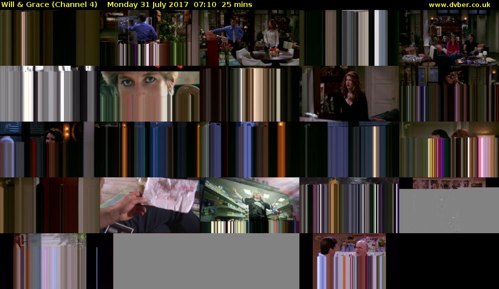 Will & Grace (Channel 4) Monday 31 July 2017 07:10 - 07:35