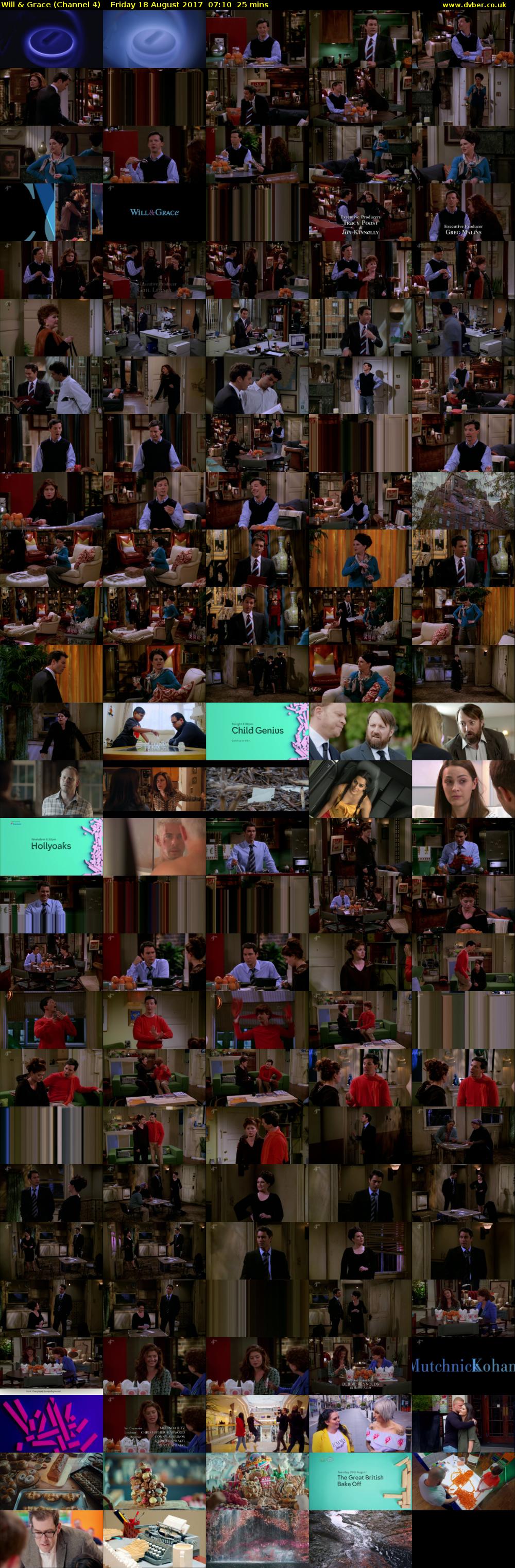 Will & Grace (Channel 4) Friday 18 August 2017 07:10 - 07:35