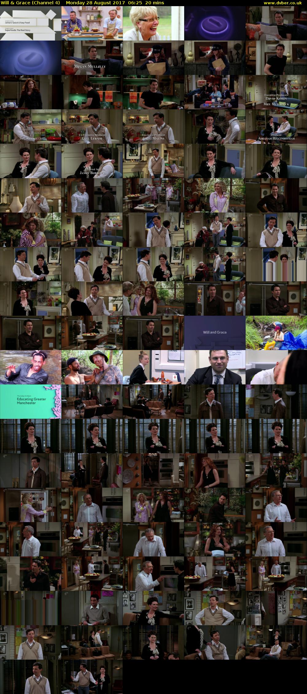 Will & Grace (Channel 4) Monday 28 August 2017 06:25 - 06:45