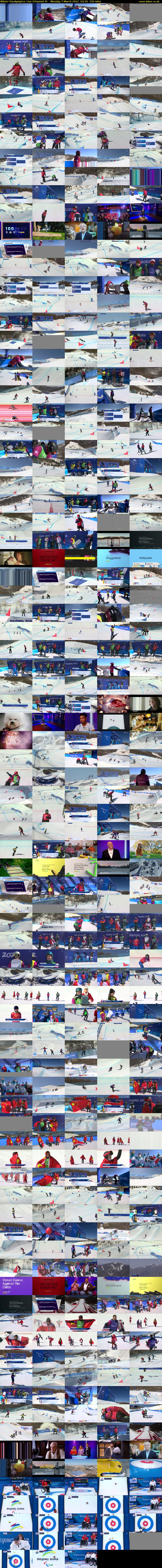 Winter Paralympics: Live (Channel 4) Monday 7 March 2022 03:30 - 06:00